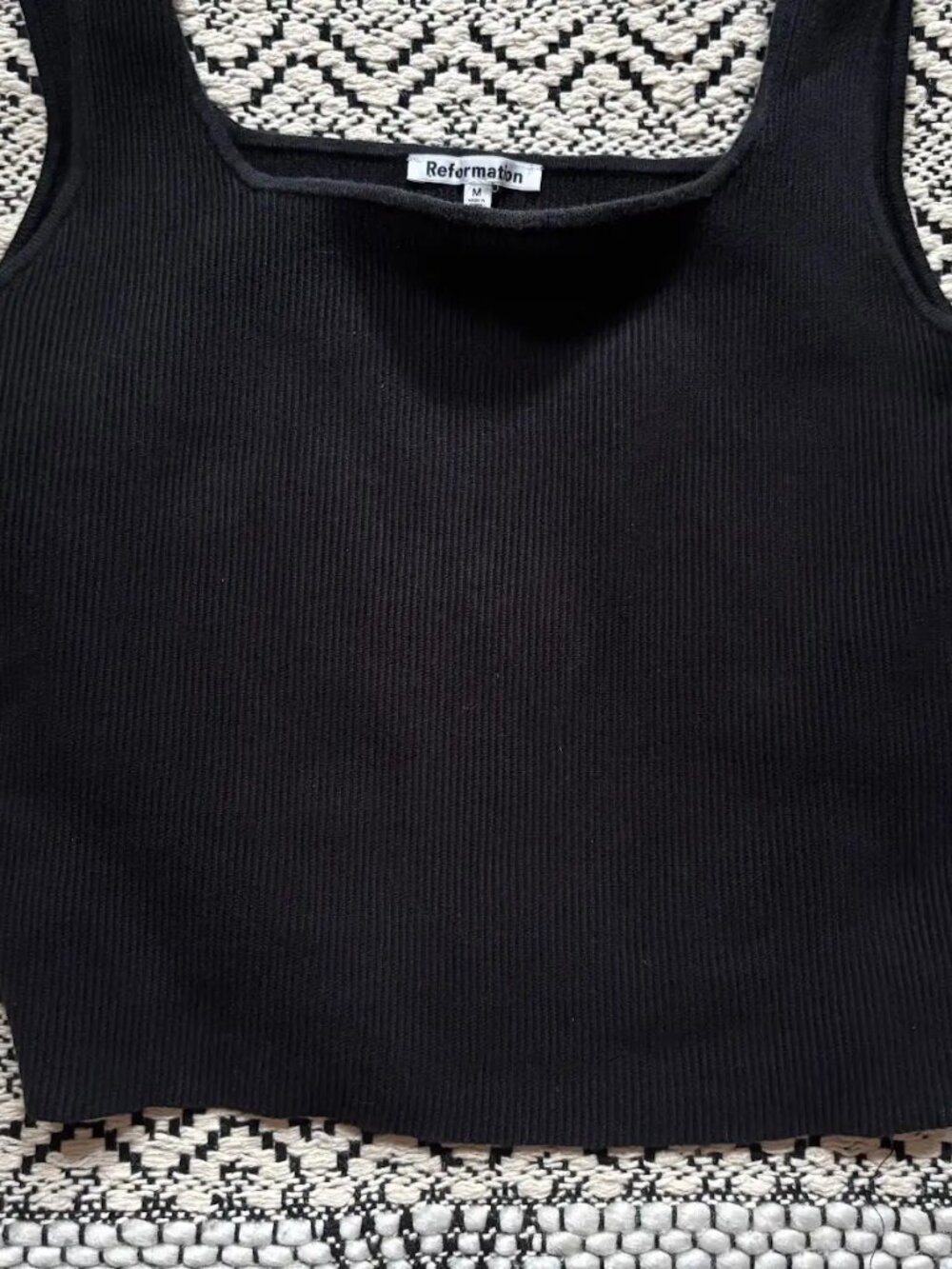 REFORMATION Black Julia Ribbed Sweater Tank Sz M - Picture 7 of 10